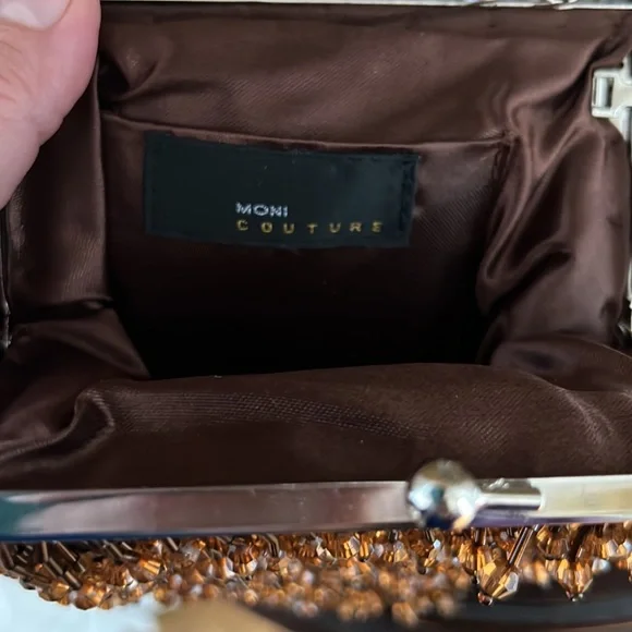 Brown Beaded/Sequin Purse EUC - Picture 4 of 6
